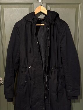 Women’s Black Hooded Parka Jacket